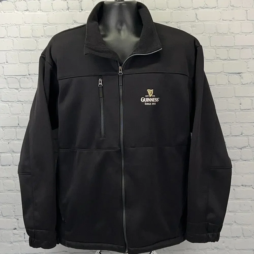 Guinness Surge 2012 Jacket Beer Brewery Antigua Cold Weather Black XL X-Large